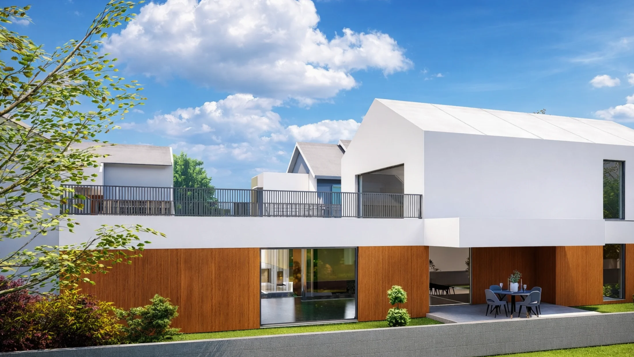 Modern Residence — Courtyard View